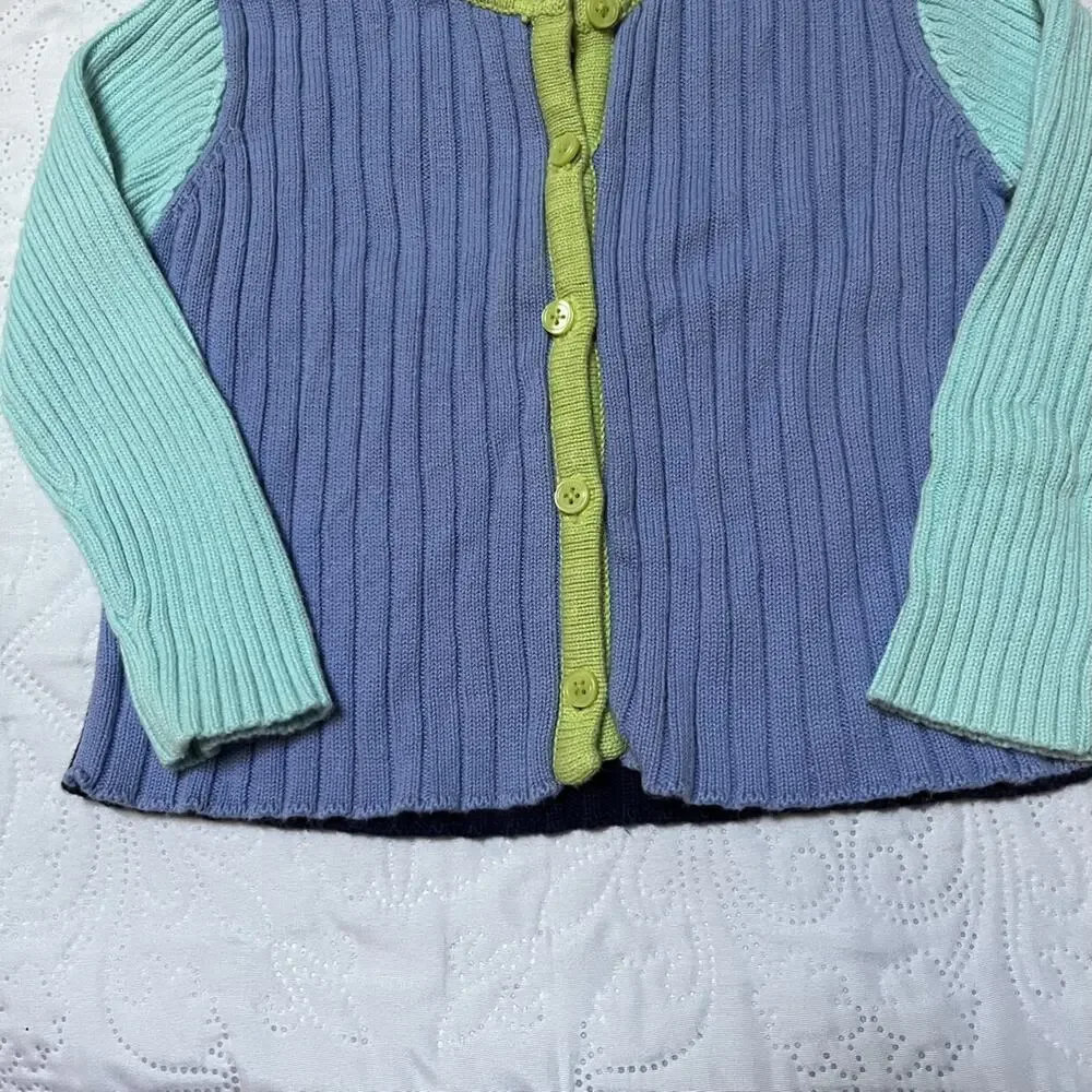Gymboree Vintage Color Block Cardigan Size 3